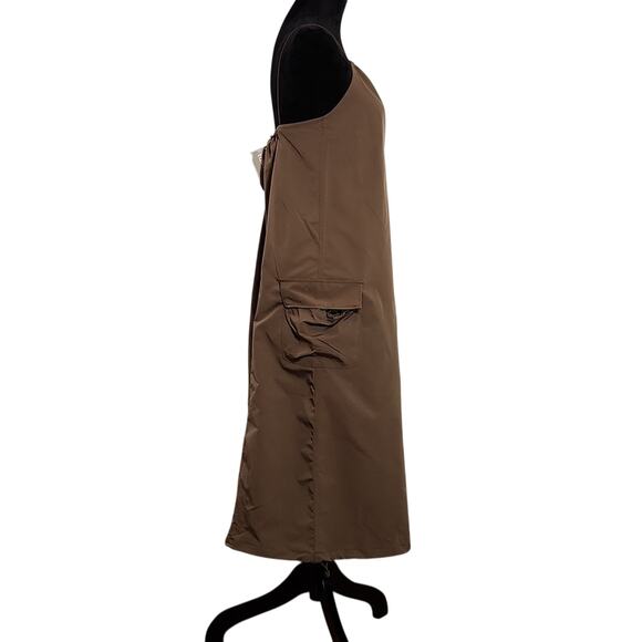 EMORY PARK Dark Green Nylon Midi Dress, Size Small - Picture 2 of 12